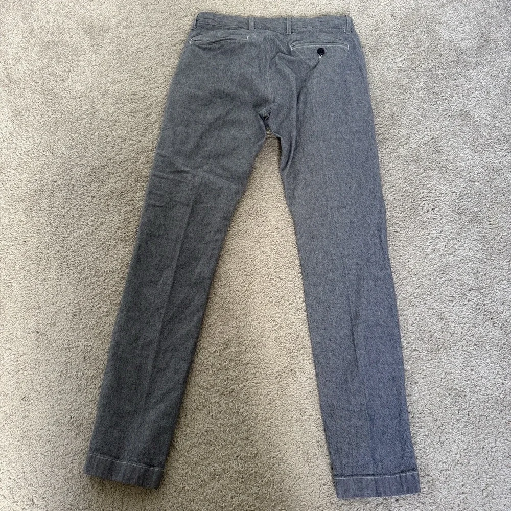 J Crew Stretch‎ 484 Slim Blue Chambray Chino Pants Size W28 L 32